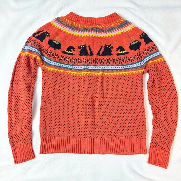 ModCloth Halloween "Witches Candy" Fair Isle Knit Cardigan - Small - Picture 2 of 4